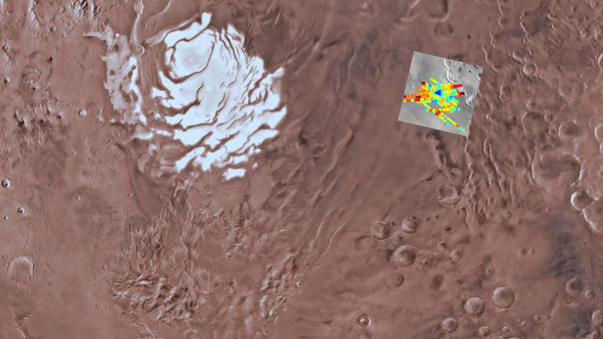 รูปภาพในบทความ บนดาวอังคารมีน้ำหรือไม่?