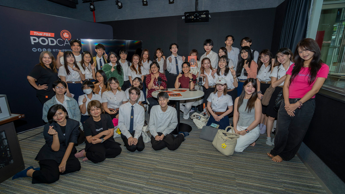 นิเทศศาสตร์ จุฬาฯ ศึกษาดูงานกระบวนการผลิตพอดแคสต์ที่ไทยพีบีเอส