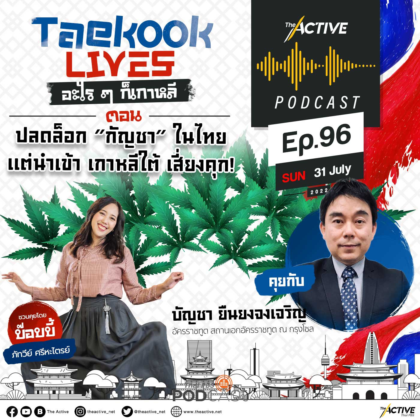 The Active Podcast EP. 96: ปลดล็อกกัญชาในไทย แต่นำเข้า เกาหลีใต้ เสี่ยงคุก