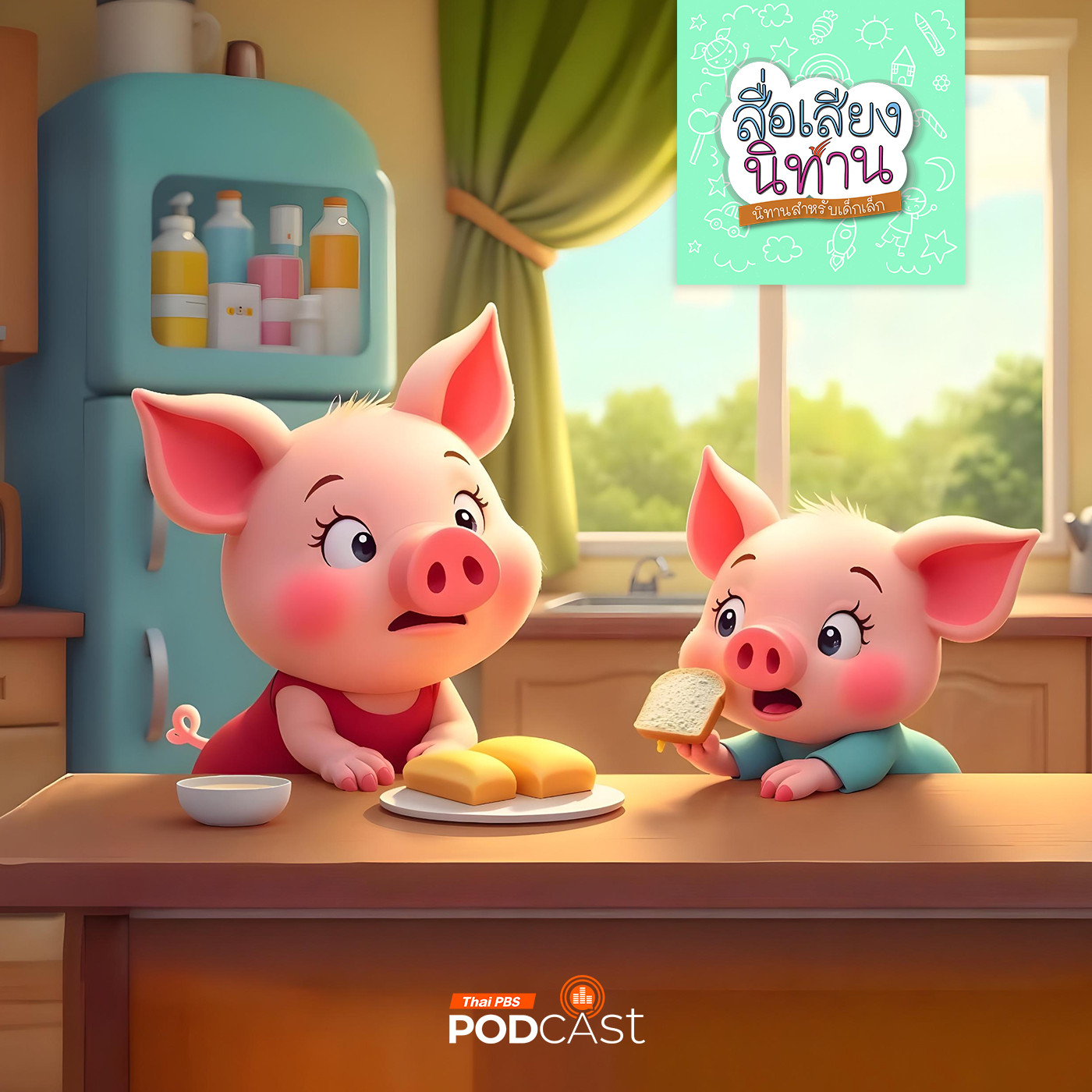 สื่อเสียงนิทาน : นิทานเด็กเล็ก : หมูเด้งชอบกิน